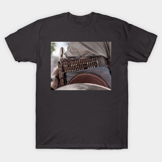 Six Shooter Gunslinger T-Shirt by Debra Martz